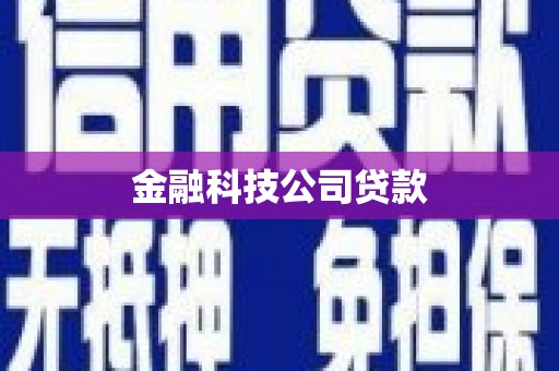 开化金融科技公司贷款