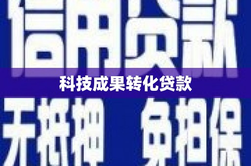 开化科技成果转化贷款