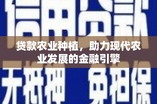 开化贷款农业种植，助力现代农业发展的金融引擎