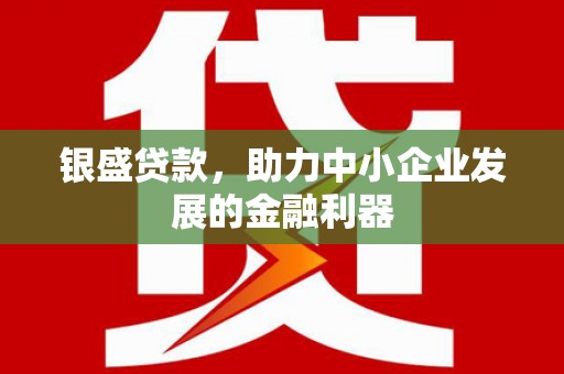 开化银盛贷款，助力中小企业发展的金融利器