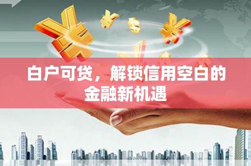 开化白户可贷，解锁信用空白的金融新机遇