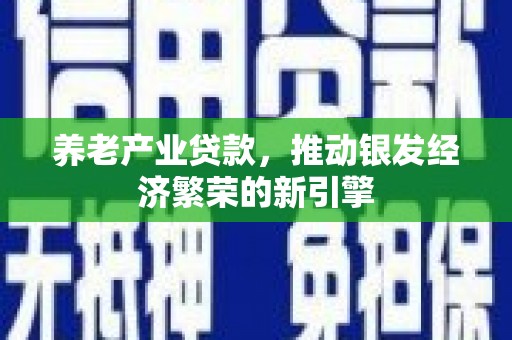 开化养老产业贷款，推动银发经济繁荣的新引擎