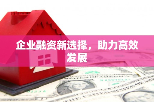 开化企业融资新选择，助力高效发展
