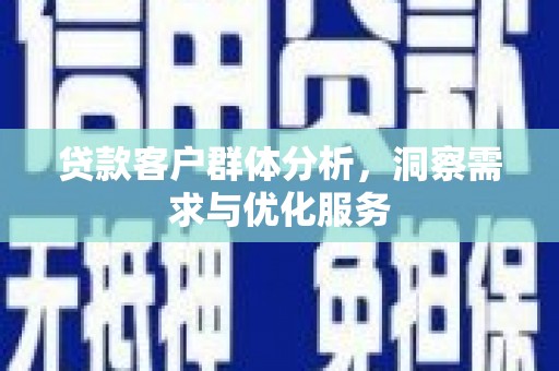 开化贷款客户群体分析，洞察需求与优化服务